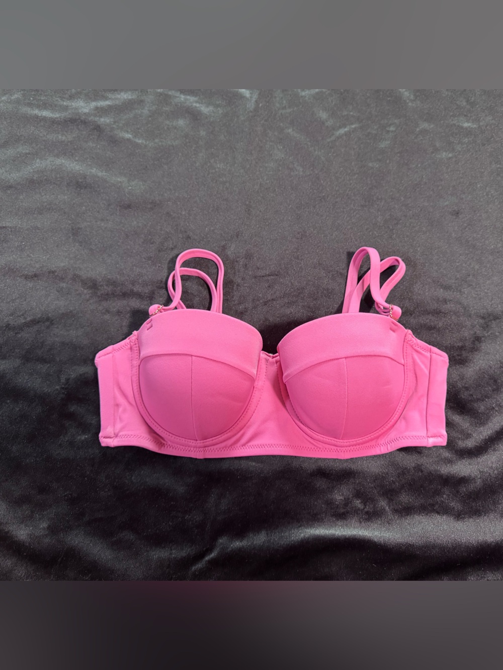 Shade & Shore Bright Pink Padded Balcony Bikini Top